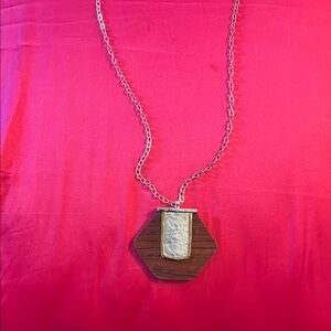 Silpada Silver, Wood and Brass Pendant Necklace